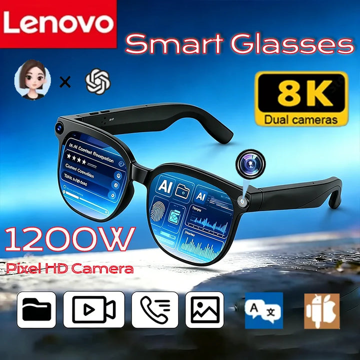 Lenovo Smart Glasses 8K com Câmera